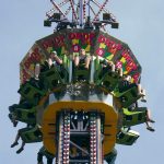 The carnival offers a wide variety of rides.