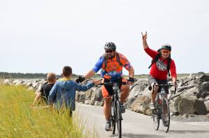 Nathan Hersey / Summit Pacific Medical Center
Following the 8 a.m. start at the city of McClearys Beerbower Park, most of the Ride the Harbor: Tour de Wellness cyclists began arriving in Westport by 1 p.m., with the final wave arriving at 2 p.m.