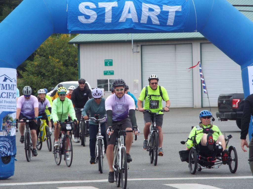 On Saturday, the city of McClearys Beerbower Park played host to the start of Summit Pacifics Ride the Harbor: Tour de Wellness. (Andrea Watts / The Daily World)