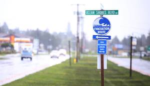 Washington Military Department
A road sign in Ocean Shores.