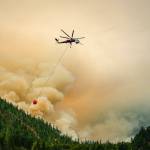 Olympic National Forest
A helicopter conducts bucket drops over the Bear Gulch Fire.