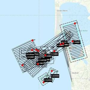 Coast Guard
The search patterns conducted for a missing kayaker off of Westport.