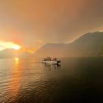 National Forest Service photos
Firefighters returning from the fireline via boat on the Bear Gulch Fire.