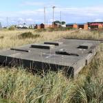 Westport South Beach Historical Society photos
This foundation is all that remains from the third fog signal building in Westport. The U.S. Coast Guard now uses a temporary foghorn at the south jetty.