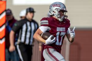 PHOTO BY FOREST WORGUM Montesanos Terek Gunter runs the ball during the Montesano Jamboree on Friday at Jack Rottle Field in Montesano.