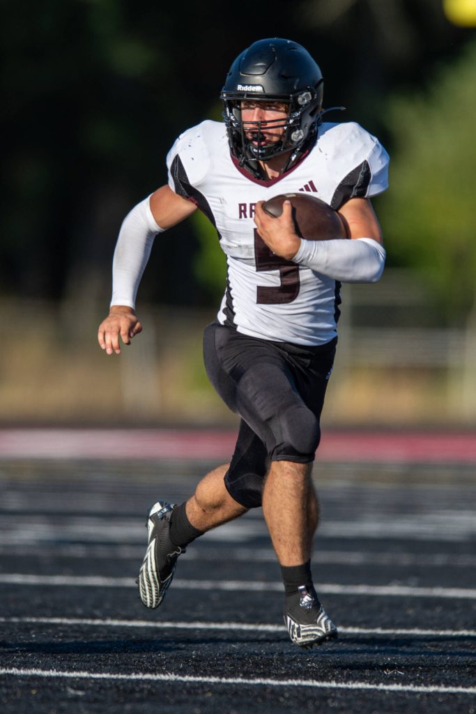 DAILY WORLD FILE PHOTO 
Raymond-South Bend running back Chris Banker and the Ravens take on Mossyrock to open the season on Friday at Mossyrock High School.