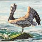 One of artist Karen Foxs oil paintings on display last weekend in Ocean Shores at the convention center.