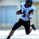 PHOTO BY FOREST WORGUM Raymond-South Bend running back Chris Banker, seen here in a file photo, broke a program record with 284 rushing yards in a 27-26 win over Rainier on Friday in Rainier.