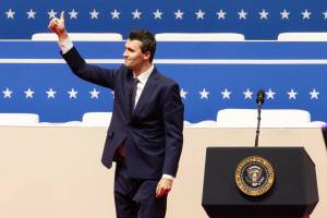 The Chronicle file photo
Charlie Kirk is pictured last January at the Capital One Arena following the inauguration of President Donald Trump.