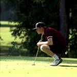PHOTO BY HAILEY BLANCAS Montesanos Caden Grubb, seen here in a file photo, earned co-Medalist of the Match honors in the Bulldogs victory over Hoquiam on Monday.