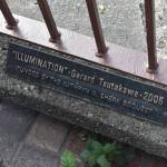 This plaque names and commemorates the Illumination sculpture at the corner of I and W. Wishkah streets in Aberdeen that was placed in 2005.