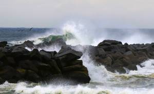 Skip Radcliffe
The waves were starting to kick up on Tuesday morning on the coast.