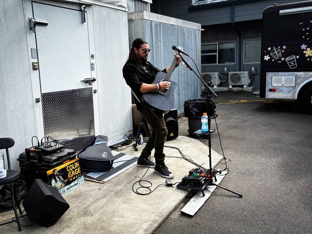 Colin Gage performs at the festival.