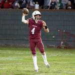 DAILY WORLD FILE PHOTO 
Hoquiam quarterback K.J. McCoy, seen here in a game from Sept. 26, will face a tough test against Montesano on Friday in Hoquiam.