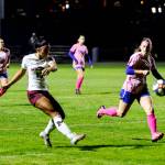 PHOTO BY MIKE ROBERTS Montesano forward Jaelyn Butterfield (left) shoots during a 4-1 win over Elma on Thursday at Elma High School.