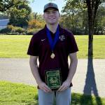 SUBMITTED PHOTO Montesanos Colton Grubb won the 1A Evergreen League championship on Wednesday at the Tumwater Valley Golf Course.