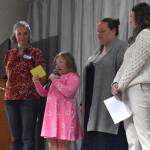 Jerry Knaak photos / The Daily World
Second grader Rosey Wallman explains why differently abled kids need ADA compliant playground equipment on behalf of the Montesano PTO.