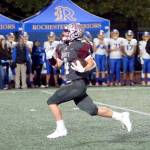 RYAN SPARKS | THE DAILY WORLD Montesano running back Zach Timmons races to the end zone for a touchdown in the Bulldogs 22-14 victory on Friday in Montesano.