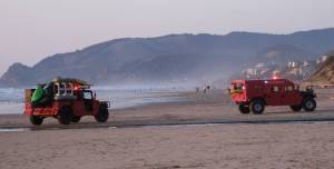 North Lincoln Fire & Rescue
Beach rescue crews from North Lincoln Fire & Rescue responded Sunday to a person who had been swept out to sea near the mouth of Siletz Bay just south of Lincoln City in Oregon. The person did not survive.
