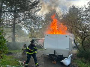 Ocean Shores Fire Department
The Ocean Shores Fire Department puts down a camper trailer fire.