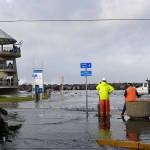 The Daily World file photo
Waves pummeling the Westport jetty caused flooding on several blocks of Westhaven Drive back in 2018.