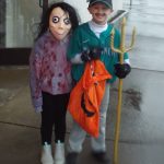 Two trick or treaters stopped by the Elma City Hall for treats during the Halloween Fall Fest in Elma. (Andrea Watts/The Daily World)