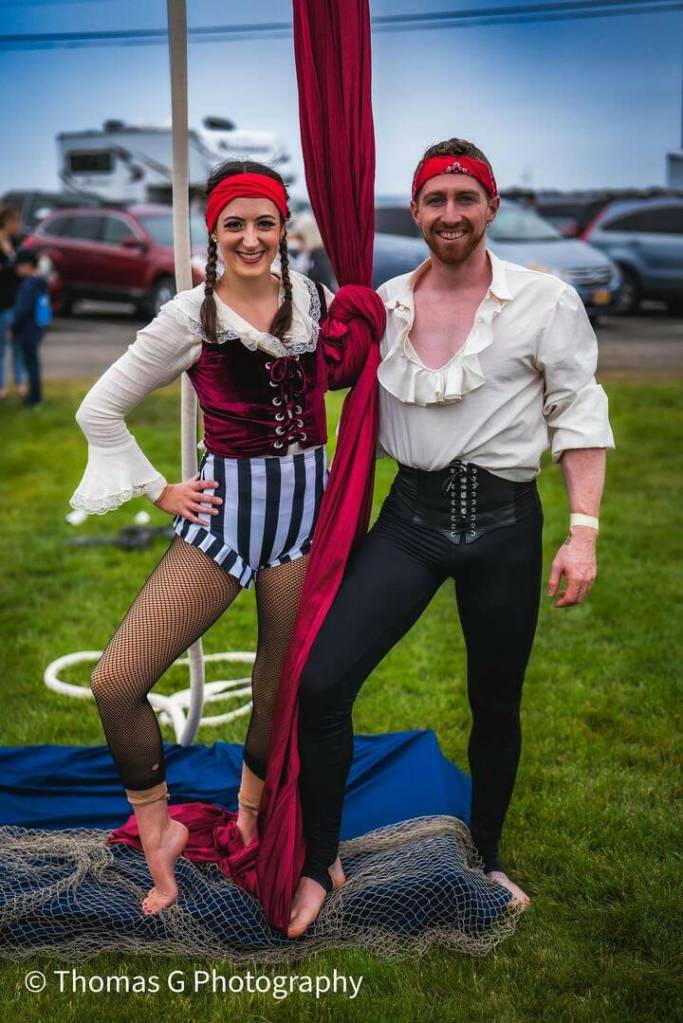 Vertical Axis performers Nick Perry and Amanda Thornton