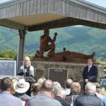 This summer approximately 100 people attended the re-dedication of a memorial dedicated to Tumwater-native, longtime South Bend resident and World War II Medal of Honor recipient Bob Bush. American Legion Post 150 presented the colors.