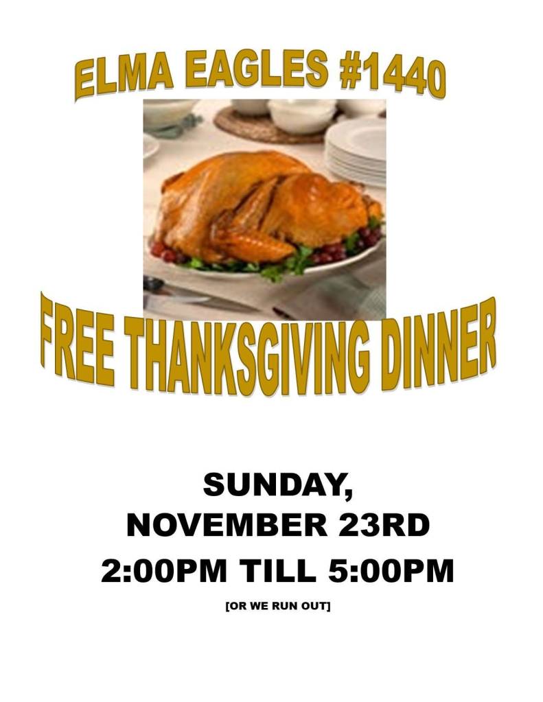Elma Eagles Free Thanksgiving Dinner