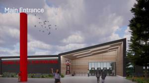 An artist's rendition of the new Taholah K-12 school. (Quinault Indian Nation)