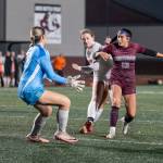 PHOTO BY FOREST WORGUM Montesano forward Jaelyn Butterfield (13) scores a goal in the 55th minute of a 1-0 victory over Cashmere in a 1A State Tournament quarterfinal game on Saturday at Montesano High School.