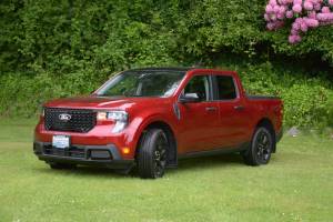 Polson Museum photos
This 2025 Ruby Red Ford Maverick hybrid raffle winner will be announced on Dec. 27.