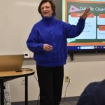 Jerry Knaak / The Daily World
Liz Marriott of the Oakville Chamber of Commerce speaks at Showcase Oakville.