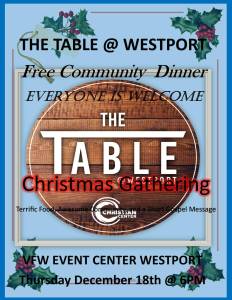 The Table @ Westport free community Christmas dinner