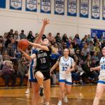 NICOLE SHANNON | MAIN FOCUS MEDIA
Raymond-South Bend's Emma Glazier (10) drives to the basket for a layup during a 57-28 win over Elma on Thursday at Elma High School.