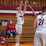 PHOTO BY FOREST WORGUM Hoquiam guard Ryker Maxfield shoots during a 56-48 loss to Black Hills on Friday at Hoquiam High School.