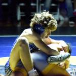 PHOTO BY SUE MICHALAK BUDSBERG Elmas Aidyn Johnson (left) earned a victory in a dual meet against Wapato on Friday at Wapato High School.