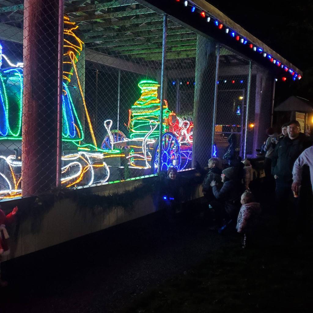 Christmas in McCleary ended the day with the lighting up of the train in Beerbower Park.