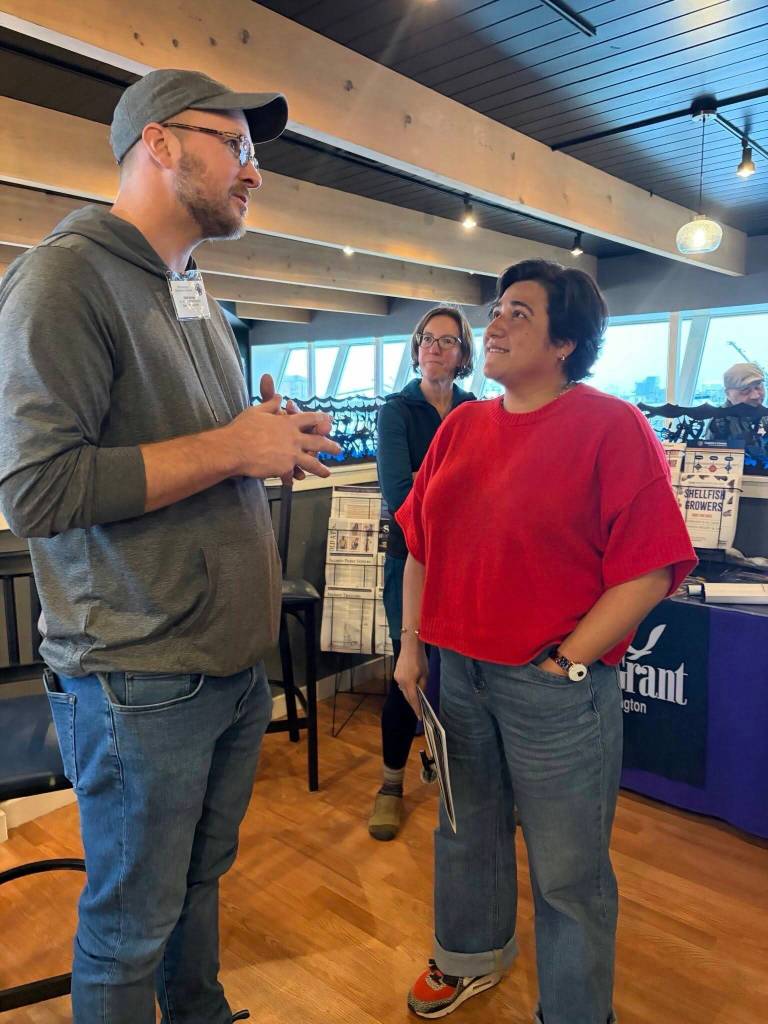 Congresswoman Emily Randall (WA-06) visits the Washington Fishermens Convention in Westport. (Emily Randall)