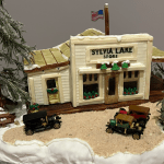 Trina Youngs First Place winner in the Adult Division for the Gingerbread House Competition at WinterFest 2025 is a rendition of the original Sylvia Lake Store from the 1920s.