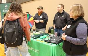 Courtesy of Aberdeen School District
Representatives from Weyerhaeuser take part in Aberdeen High Schools Career Day.