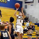 RYAN SPARKS | THE DAILY WORLD Aberdeens Isaac Garcia (1) scores on a jump shot during a 62-34 win over Forks on Wednesday at Aberdeen High School.