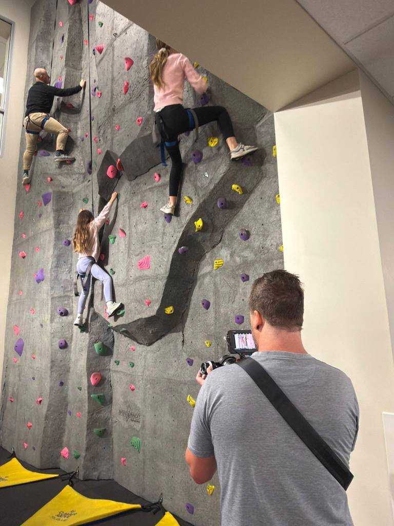 The rock climbing wall is yet another aspect of Summit Pacific Medical Center that sets it apart.