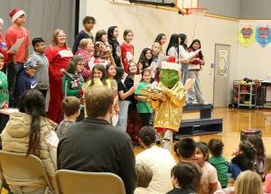 Courtesy of the Aberdeen School District
The Grinch made an appearance during the Robert Gray Glee Clubs holiday performance.