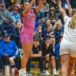 PHOTO BY FOREST WORGUM Hoquiams Aaliyah Kennedy puts up a shot during a 65-25 loss to Adna at the Adna Holiday Classic on Monday at Adna High School.