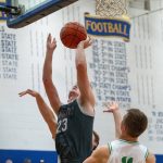 PHOTO BY FOREST WORGUM Montesanos Caden Grubb (23) scored 22 points in a loss to Tumwater on Tuesday at the Adna Holiday Tournament in Adna.