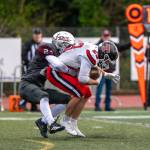 PHOTO BY FOREST WORGUM Montesano senior linebacker Kole Kjesbu (left), seen here in a file photo from Nov. 20, was named to the WSFCA 1A All-State Football Team for the 2025 season.