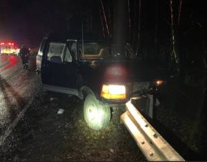 Grays Harbor County Sheriffs Office
A guardrail ended a high-speed chase in the North River area early Monday morning.