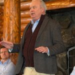 Jerry Knaak / The Daily World
Rep. Jim Walsh addresses the assembled audience at the Greater Grays Harbor, Inc. Coastal Caucus legislative send-off at the Rotary Log Pavilion in Aberdeen.