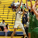 RYAN SPARKS / THE DAILY WORLD Aberdeen guard Isaac Garcia (1) scored a team-high 20 points in a 65-48 loss to Tumwater on Thursday at Aberdeen High School.